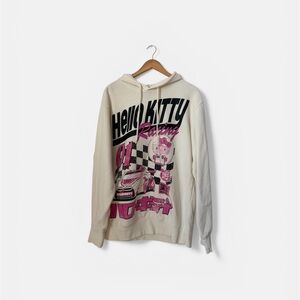 Sanrio Hello Kitty Racing Hoodi - Cream and Pink